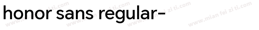 honor sans regular字体转换